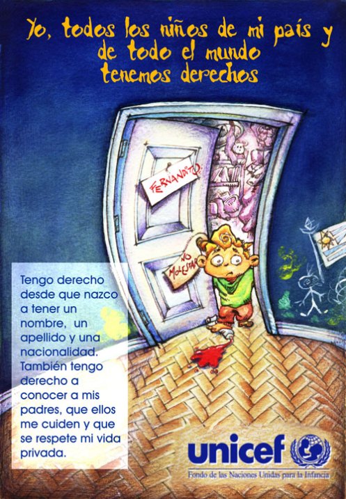 Poster para campaña de UNICEF - Uruguay, sobre los Derechos del Niño